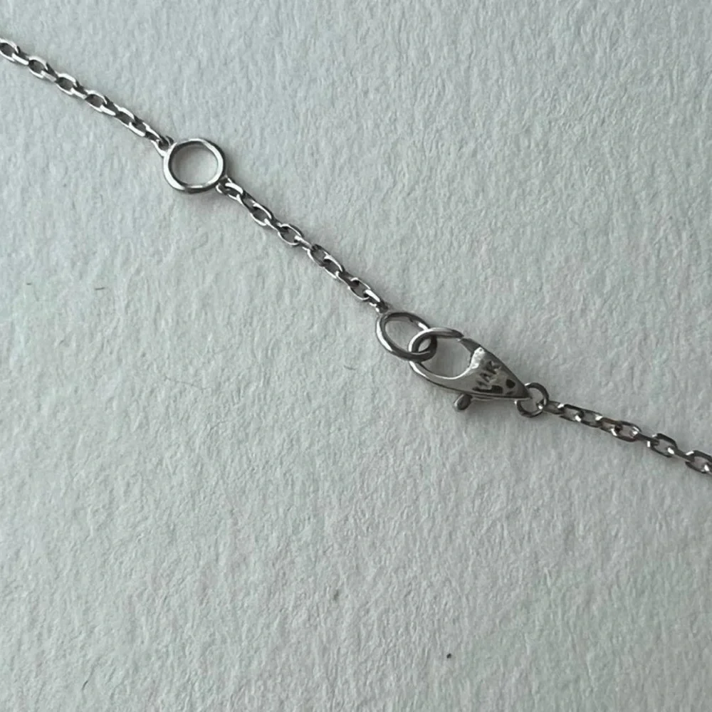 14K White Gold Diamond Necklace Round Brilliant HGL Diamond 11ct Clarity Sl2 - Picture 5 of 10